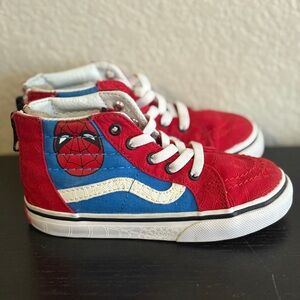 Toddler Spider-Man Hightop Vans - 8.5